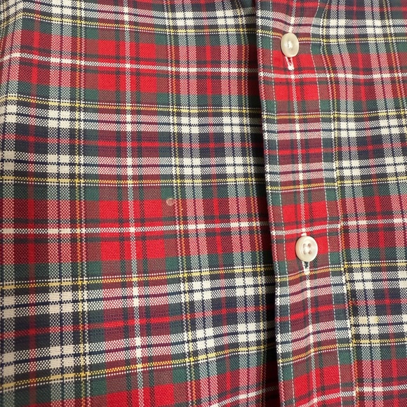 Ralph Lauren Men’s Comfort Fit Tartan Red and Green Plaid Button Down Shirt XXL - Picture 6 of 15